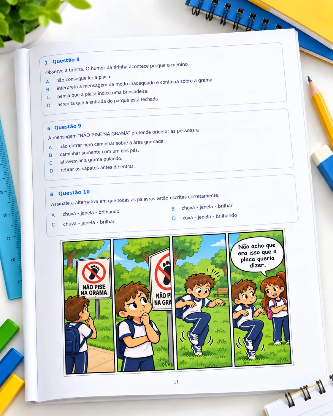 Página 2 de um simulado SARESP